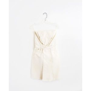 6267 Ivory Beige Strapless Cocktail Dress sz 0 2